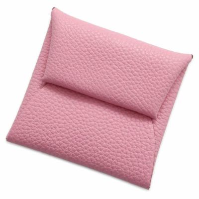 エルメス コインケース バスティア ピンク/シルバー金具 トリヨンクレマンス □O刻印 HERMES 小銭入れ 安心保証