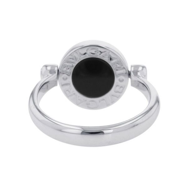 ブルガリ リング ブルガリ・ブルガリ フリップリング ダイヤモンド/オニキス K18WGホワイトゴールド サイズ51 BVLGARI 指輪