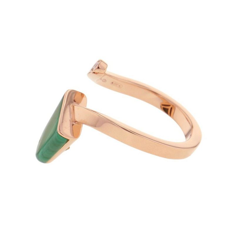 ブルガリ リング ジェラーティ リング ダイヤモンド/マラカイト K18PGピンクゴールド サイズ50 354783 BVLGARI 指輪