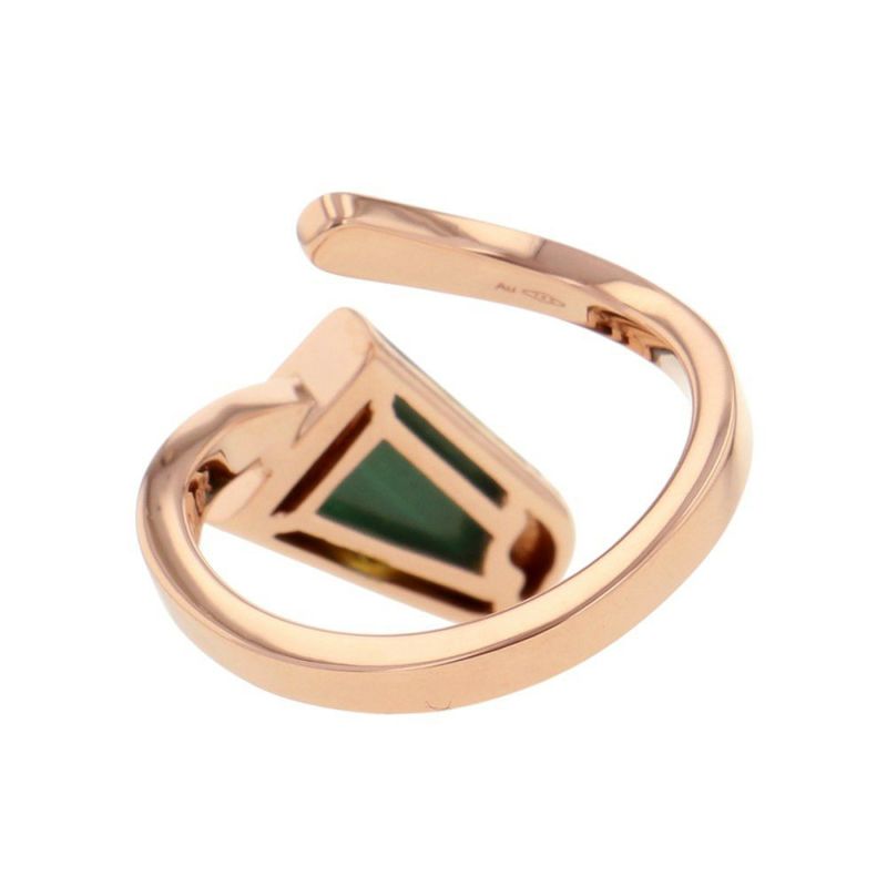 ブルガリ リング ジェラーティ リング ダイヤモンド/マラカイト K18PGピンクゴールド サイズ50 354783 BVLGARI 指輪