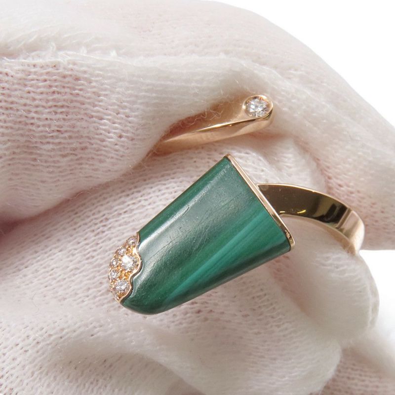 ブルガリ リング ジェラーティ リング ダイヤモンド/マラカイト K18PGピンクゴールド サイズ50 354783 BVLGARI 指輪