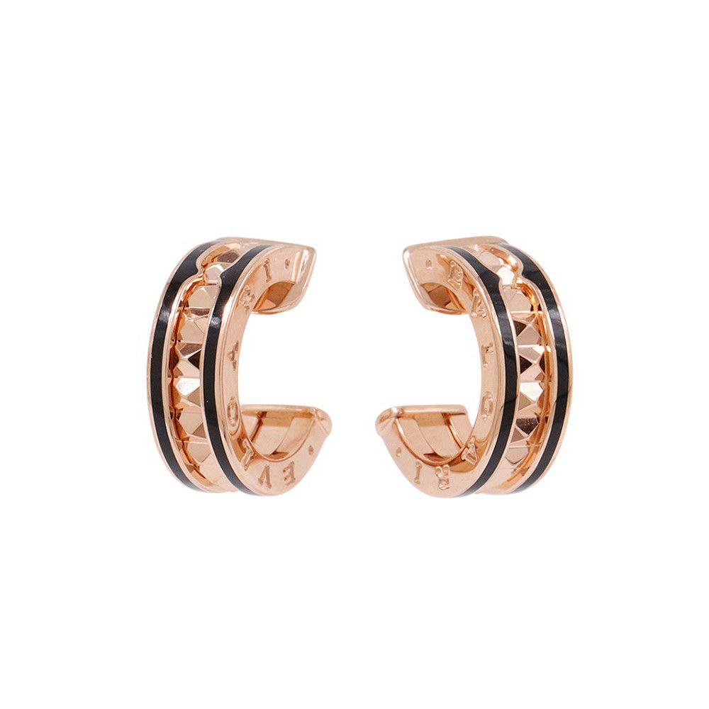 ブルガリ ピアス ビーゼロワン ロック ピアス K18PGピンクゴールド/セラミック 357567 BVLGARI
