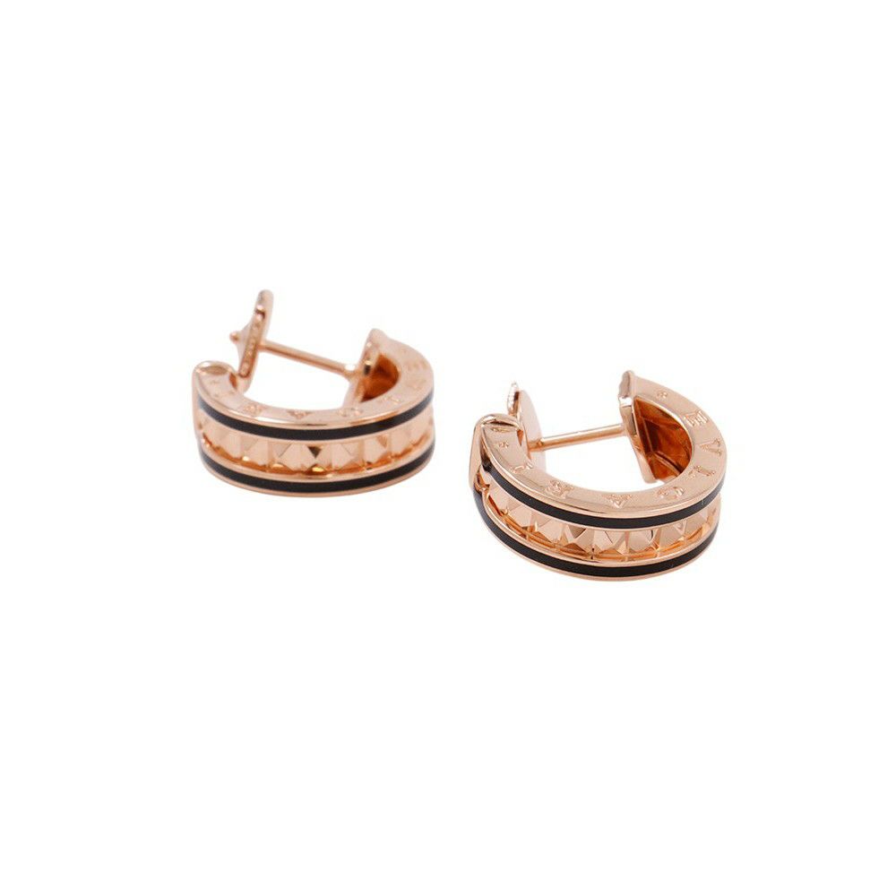 ブルガリ ピアス ビーゼロワン ロック ピアス K18PGピンクゴールド/セラミック 357567 BVLGARI