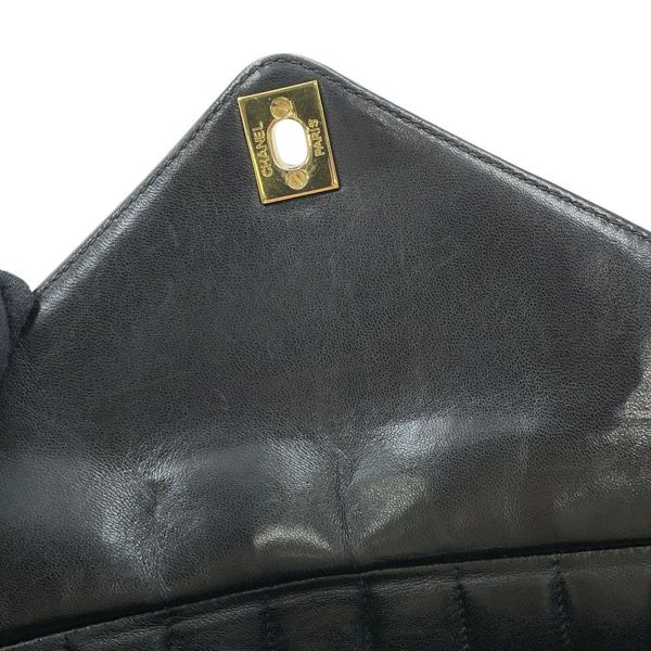 シャネル チェーンショルダーバッグ マドモアゼル ココマーク タッセルチャーム付き ラムスキン CHANEL 黒