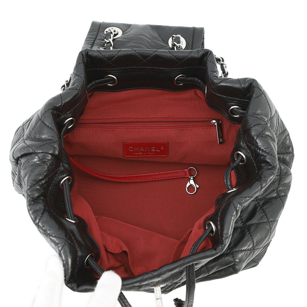 シャネル リュック マトラッセ ココマーク 北京 2in1 バックパック レザー CHANEL バッグ 黒