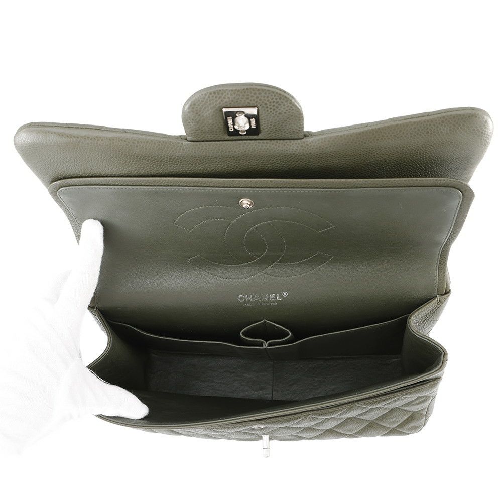 シャネル チェーンショルダーバッグ ココマーク マトラッセ30 キャビアスキン A58600 CHANEL デカマト