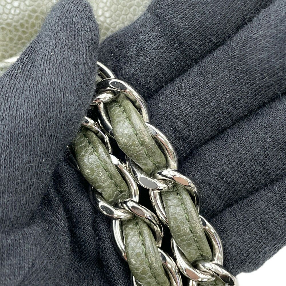 シャネル チェーンショルダーバッグ ココマーク マトラッセ30 キャビアスキン A58600 CHANEL デカマト