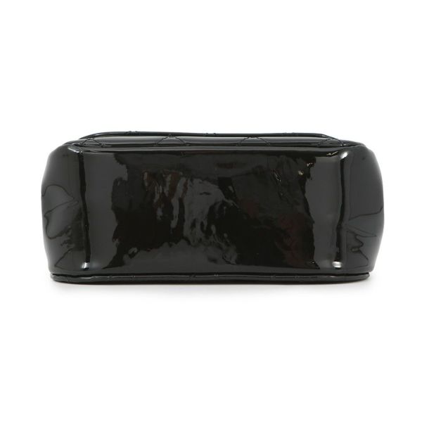 シャネル チェーンショルダーバッグ マトラッセ ココマーク ミニ エナメル AP3005 CHANEL 黒