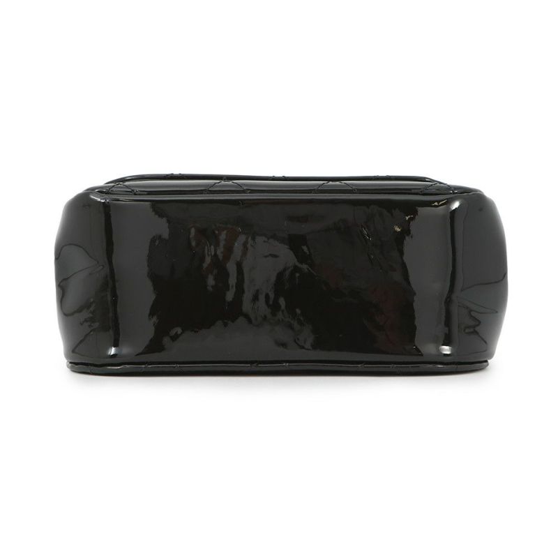 シャネル チェーンショルダーバッグ マトラッセ ココマーク ミニ エナメル AP3005 CHANEL 黒