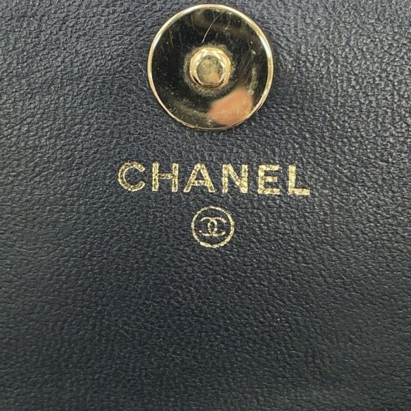 シャネル チェーンショルダーバッグ マトラッセ ココマーク ミニ エナメル AP3005 CHANEL 黒