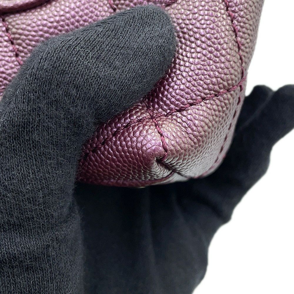 シャネル ハンドバッグ ココマーク ココハンドル マトラッセ ミニ フラップ キャビアスキン AS2215 CHANEL 2way