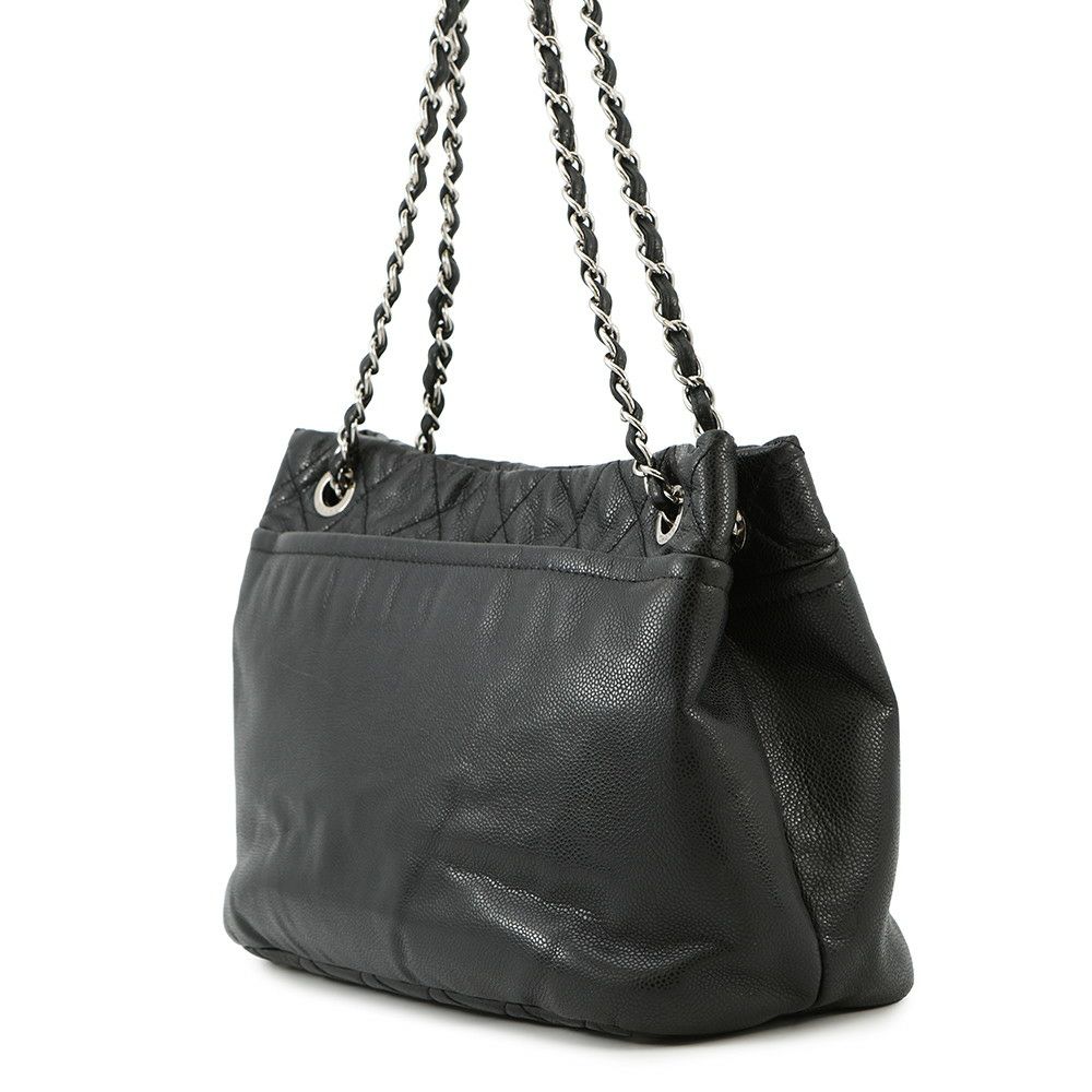 シャネル チェーンショルダーバッグ マトラッセ デカココマーク A48374 CHANEL バッグ 黒