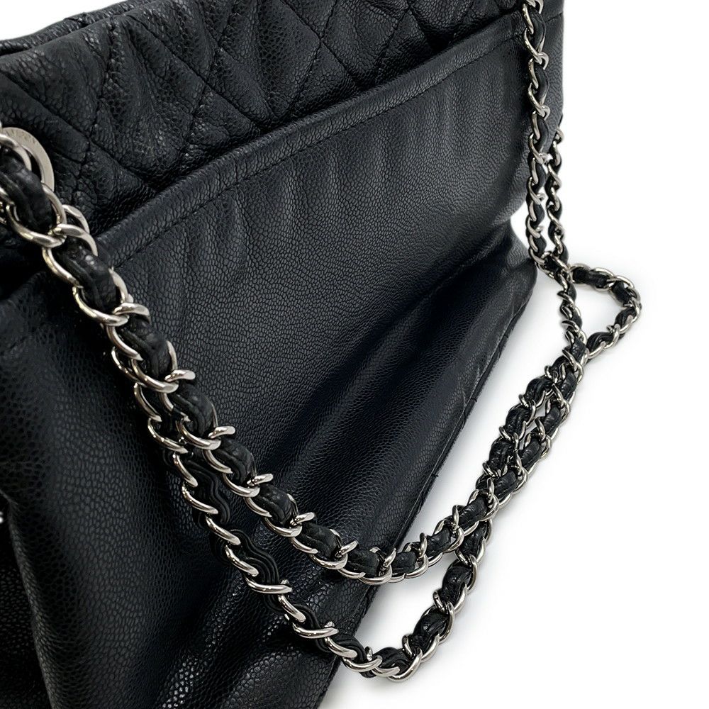 シャネル チェーンショルダーバッグ マトラッセ デカココマーク A48374 CHANEL バッグ 黒