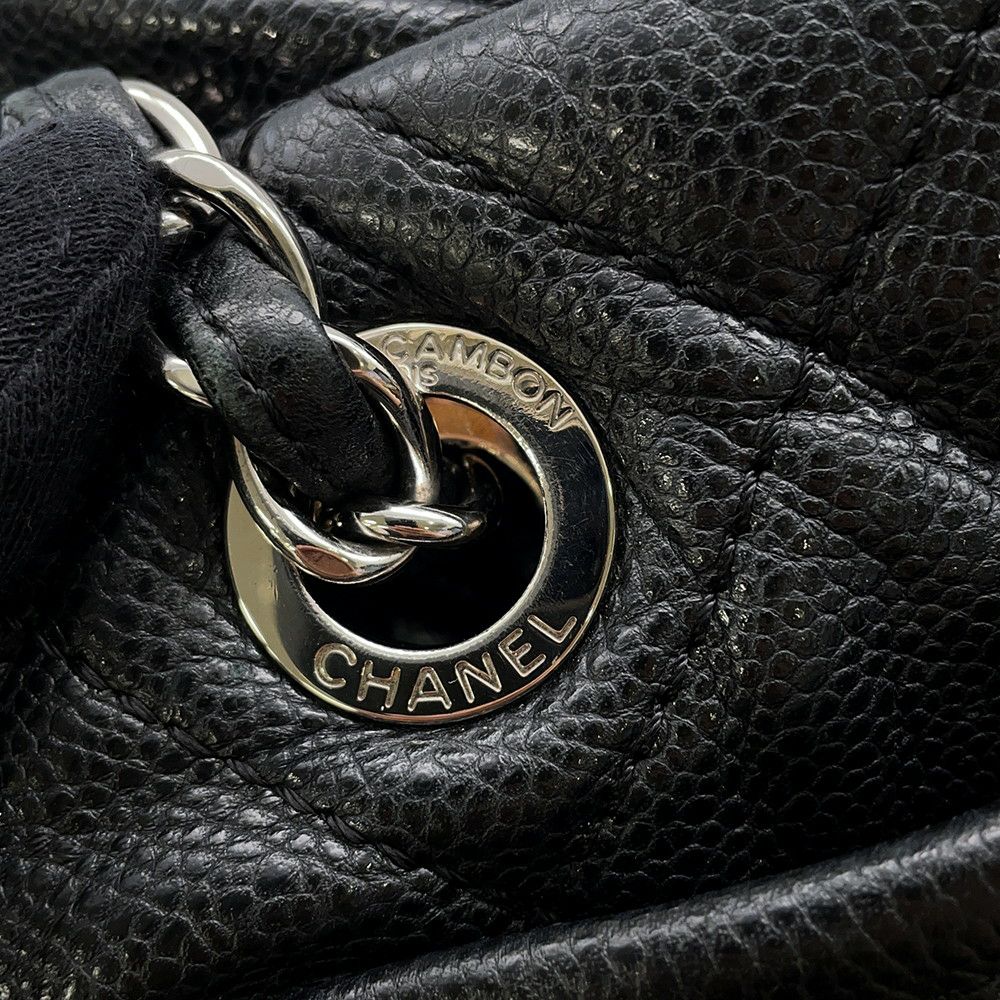 シャネル チェーンショルダーバッグ マトラッセ デカココマーク A48374 CHANEL バッグ 黒