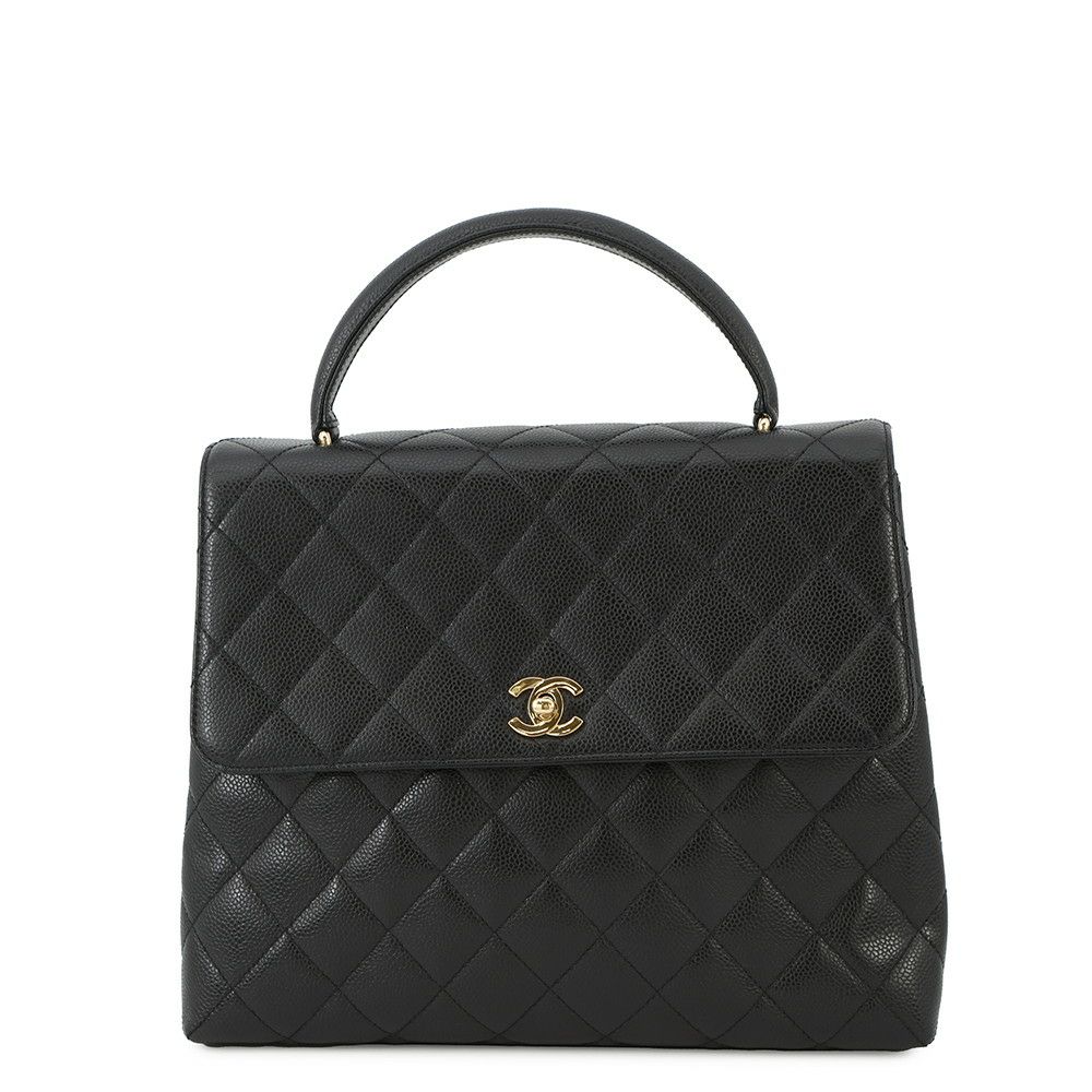 シャネル ハンドバッグ マトラッセ ココマーク キャビアスキン A12397 CHANEL ハンドルバッグ 黒