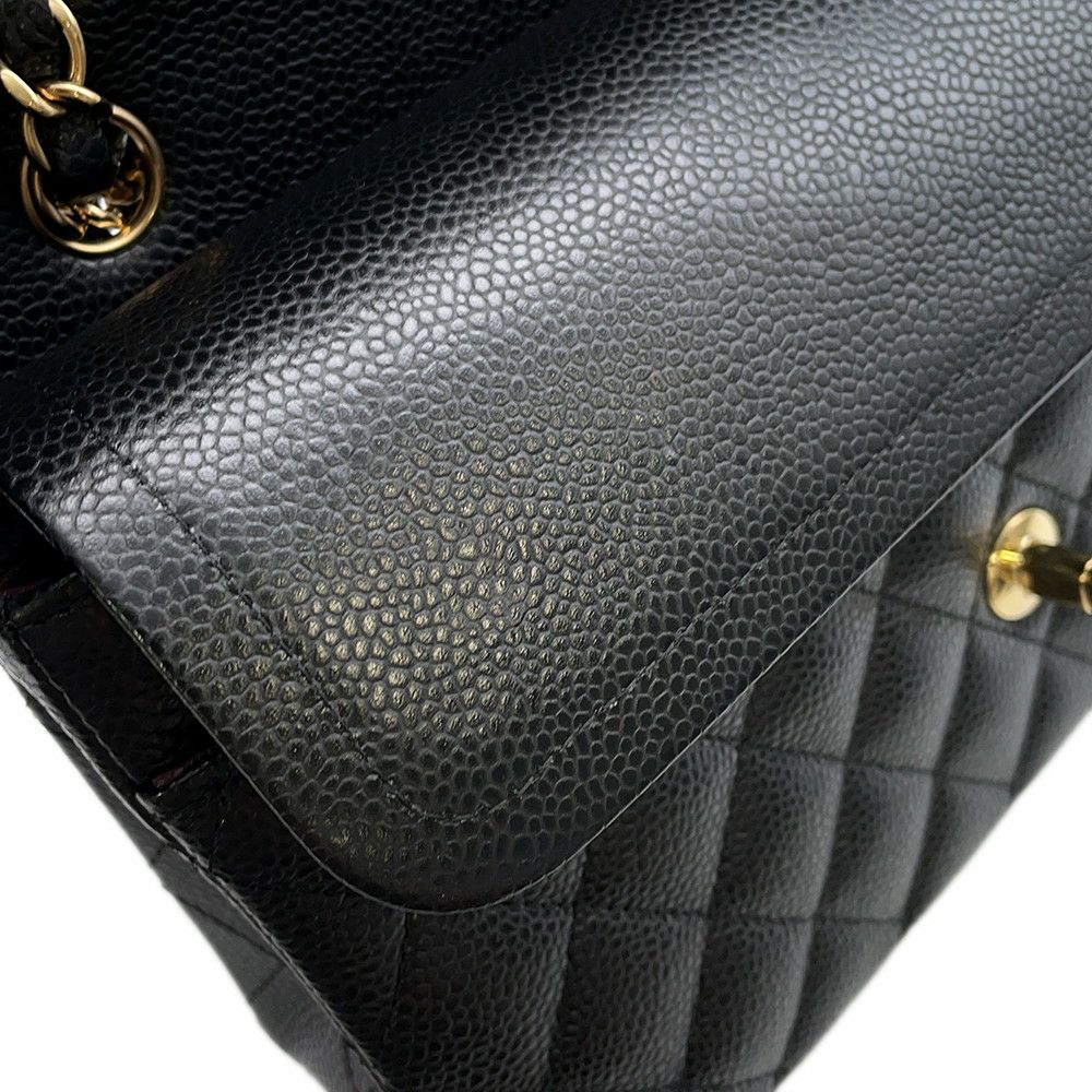 シャネル チェーンショルダーバッグ マトラッセ25 ココマーク キャビアスキン A01112 CHANEL バッグ 黒