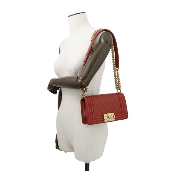 シャネル チェーンショルダーバッグ ボーイシャネル キャビアスキン CHANEL バッグ