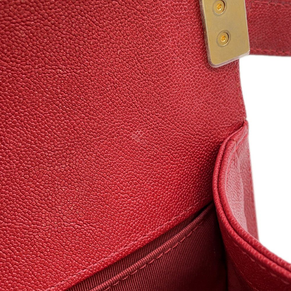 シャネル チェーンショルダーバッグ ボーイシャネル キャビアスキン CHANEL バッグ