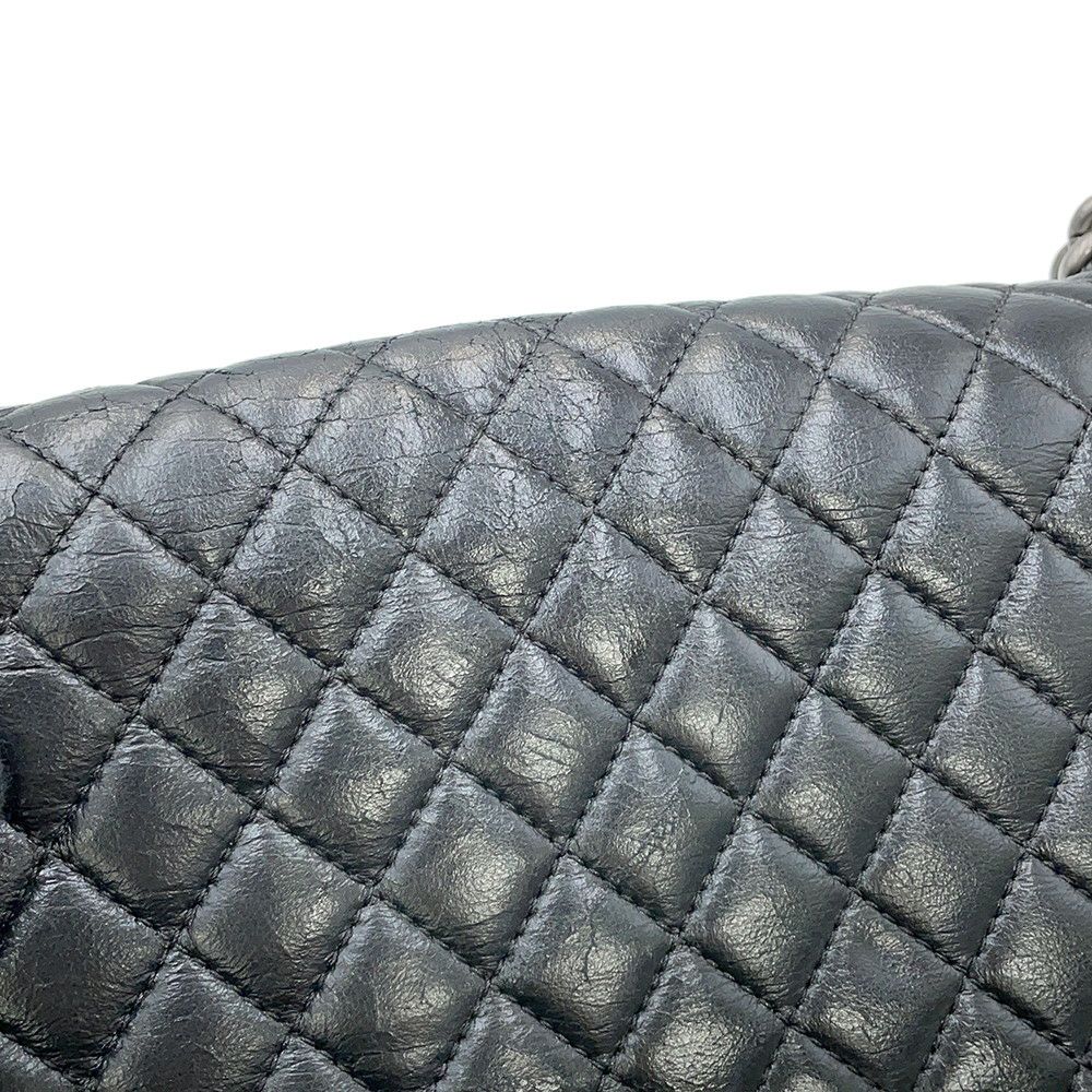 シャネル チェーンショルダーバッグ ココマーク マトラッセ ボーイシャネル レザー A67086 CHANEL 黒