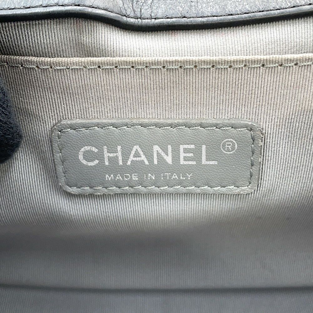 シャネル チェーンショルダーバッグ ココマーク マトラッセ ボーイシャネル レザー A67086 CHANEL 黒