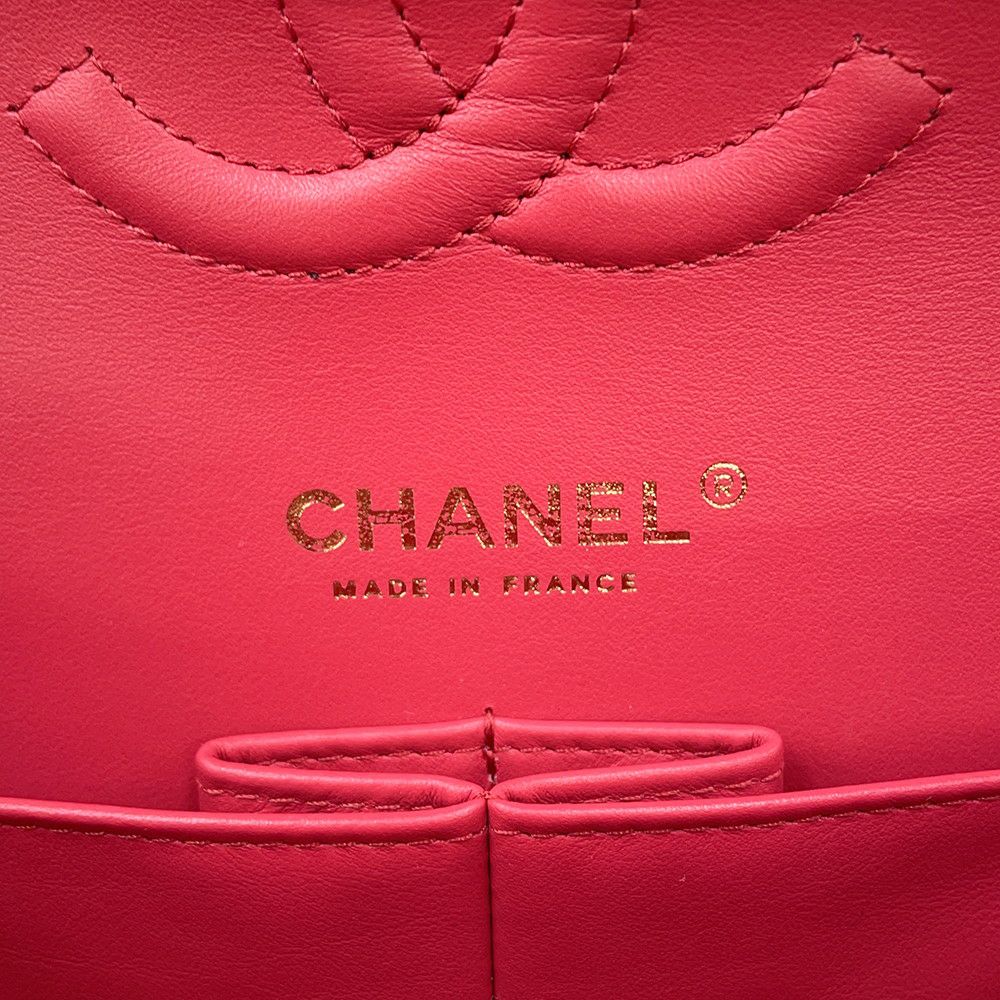 シャネル チェーンショルダーバッグ マトラッセ25 ココマーク ダブルチェーン キャビアスキン A01112 CHANEL