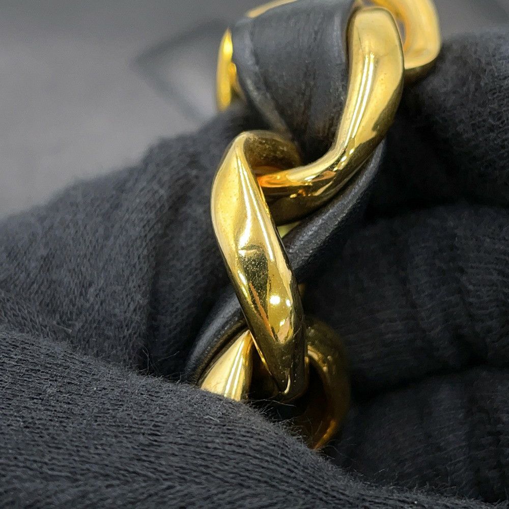 シャネル チェーントートバッグ ココマーク ラムスキン CHANEL 黒