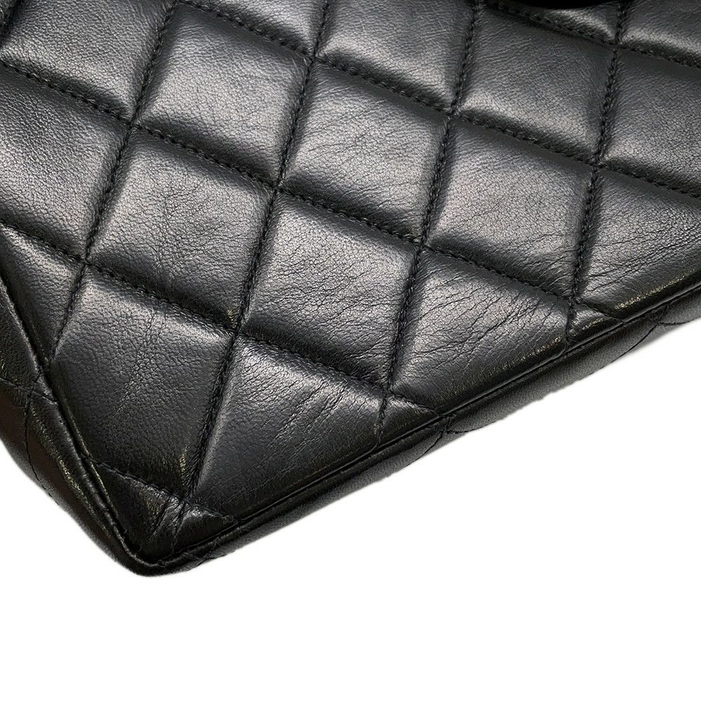 シャネル チェーンショルダーバッグ マトラッセ30 ココマーク ラムスキン A04412 CHANEL バッグ デカマト 黒