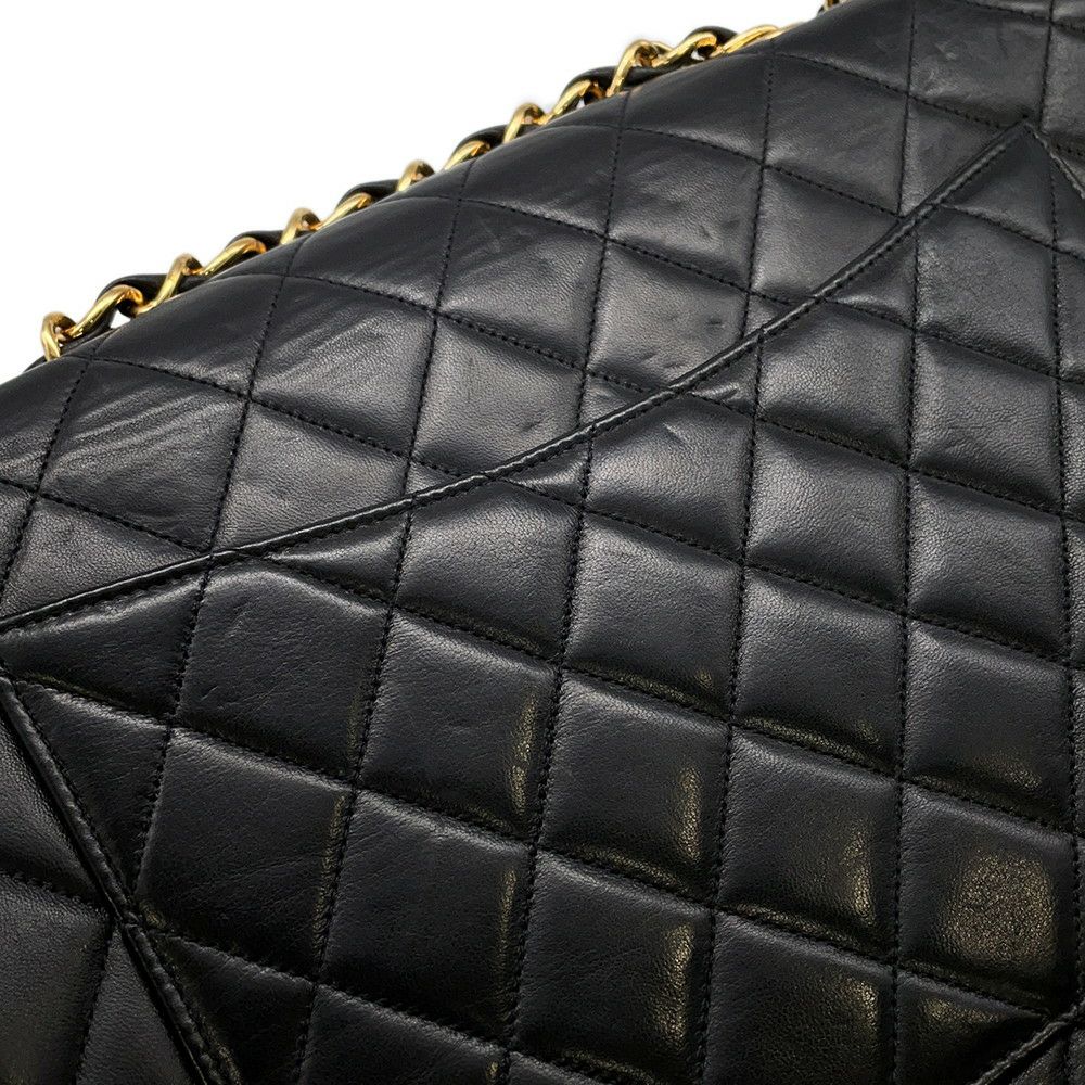 シャネル チェーンショルダーバッグ マトラッセ30 ココマーク ラムスキン A04412 CHANEL バッグ デカマト 黒