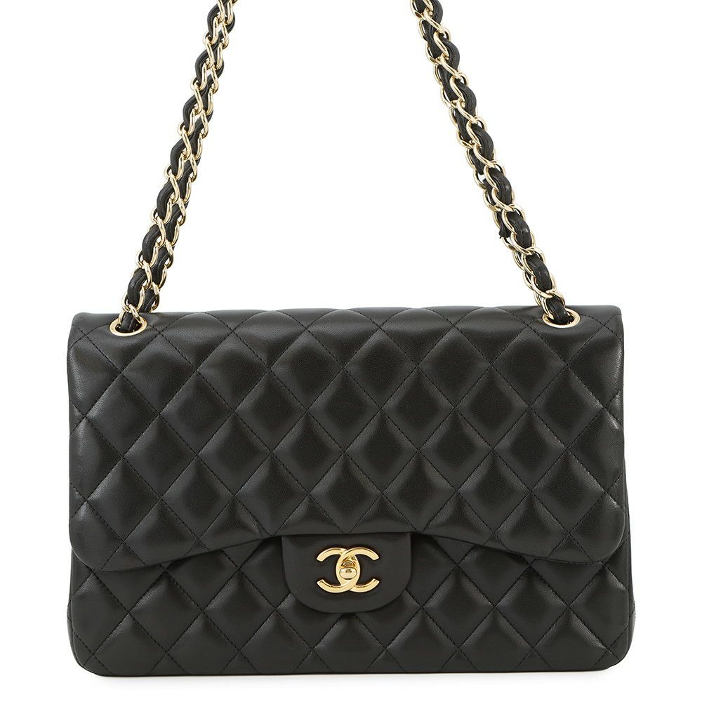 シャネル チェーンショルダーバッグ ココマーク マトラッセ30 ラムスキン A58600 CHANEL 黒