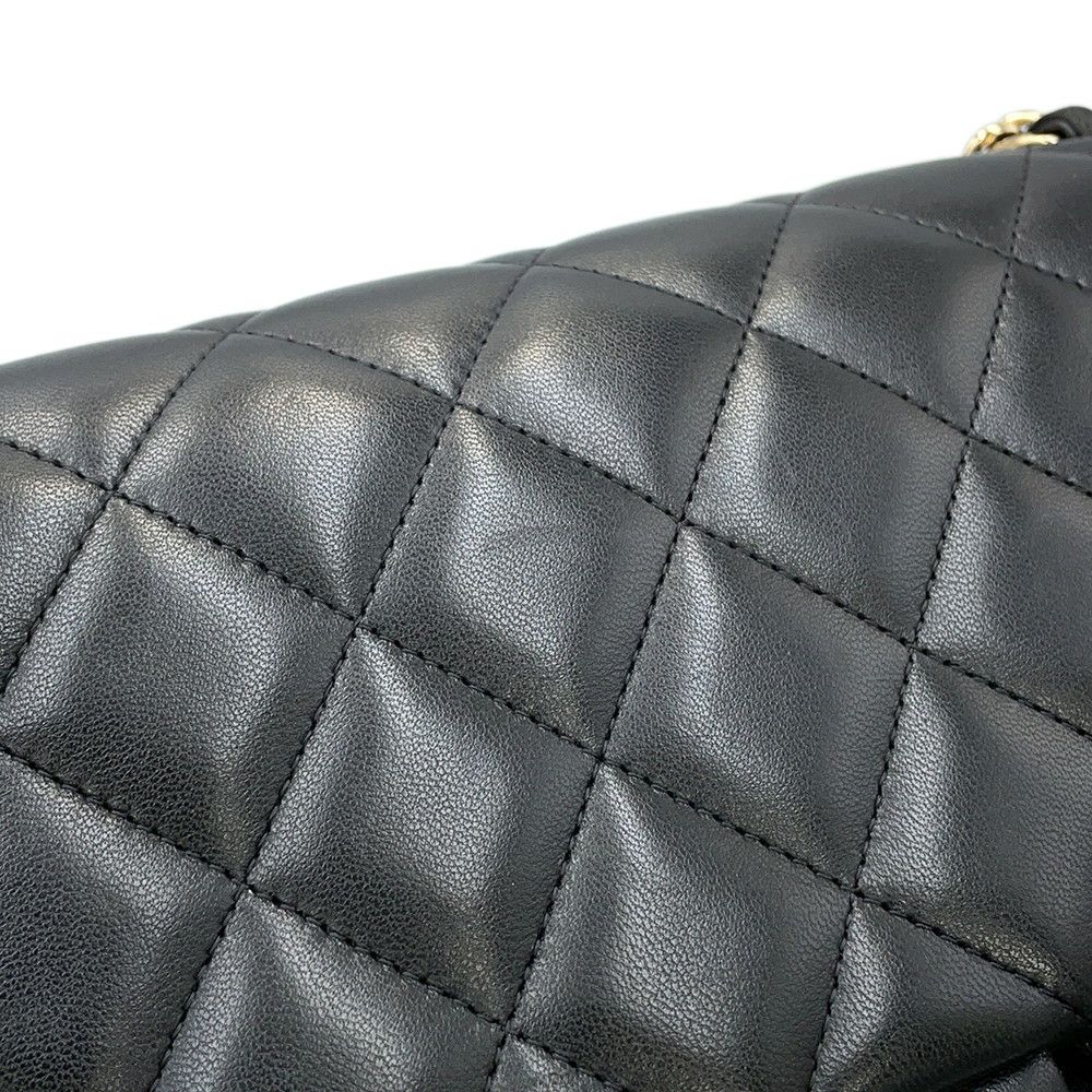 シャネル チェーンショルダーバッグ ココマーク マトラッセ30 ラムスキン A58600 CHANEL 黒