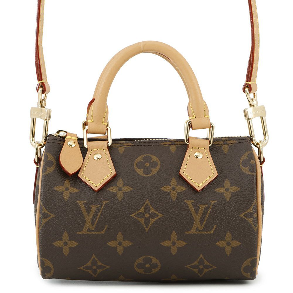 ルイヴィトン ハンドバッグ モノグラム ナノ・スピーディ M81085 LOUIS VUITTON 2way ショルダーバッグ