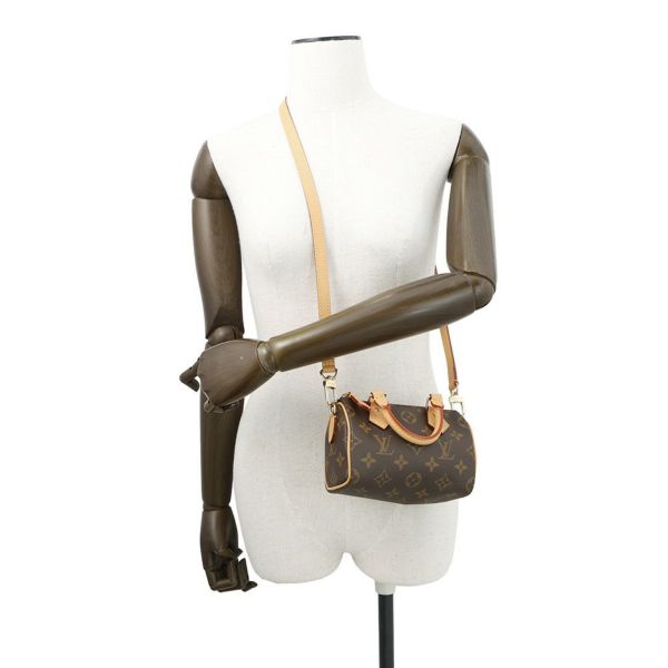 ルイヴィトン ハンドバッグ モノグラム ナノ・スピーディ M81085 LOUIS VUITTON 2way ショルダーバッグ