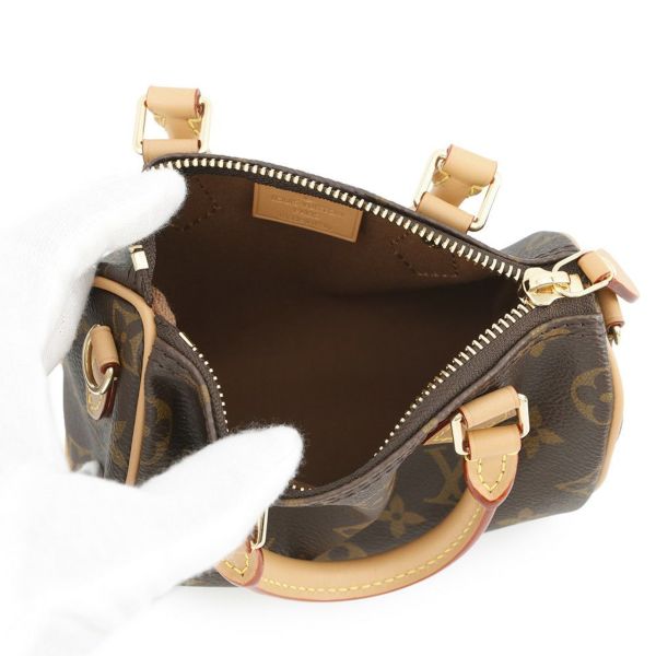 ルイヴィトン ハンドバッグ モノグラム ナノ・スピーディ M81085 LOUIS VUITTON 2way ショルダーバッグ