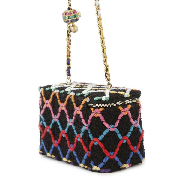 シャネル チェーンショルダーバッグ ココボール バニティ ツイード AP2303 CHANEL バッグ