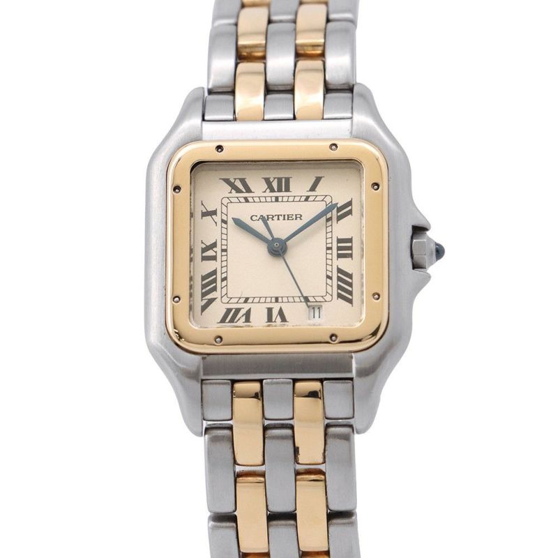 カルティエ パンテールMM 2ロウ W25028B6 Cartier 腕時計 アイボリー文字盤 クォーツ