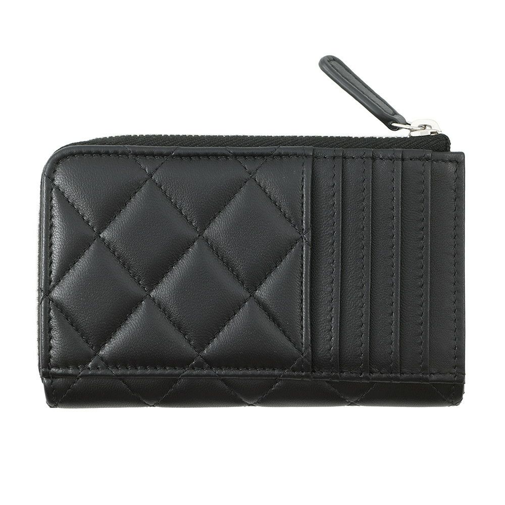 シャネル コインケース マトラッセ ココマーク ラムスキン AP4197 CHANEL カードケース 黒