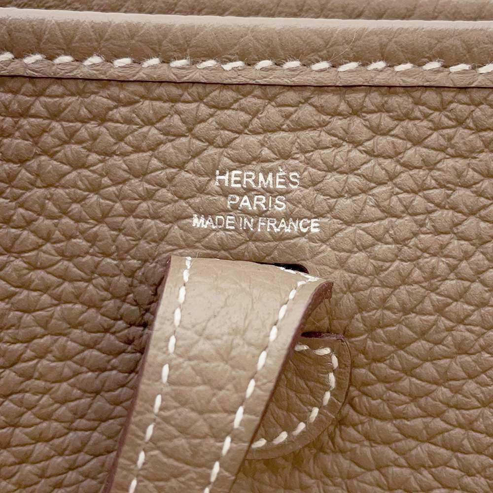 エルメス エブリンTPM アマゾン エトゥープ/ブルーインディゴ/シルバー金具 トリヨンクレマンス W刻印