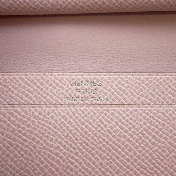 エルメス カードケース ベアン ミニ モーヴペール/シルバー金具 エプソン B刻印 HERMES 財布