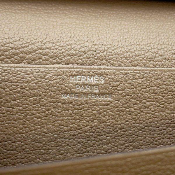 エルメス 長財布 ベアンスフレ エトゥープ/シルバー金具 シェブルミゾル U刻印 HERMES シェーブル