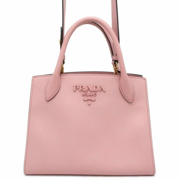 プラダ ハンドバッグ モノクローム レザー 1BA156 PRADA 2wayショルダーバッグ