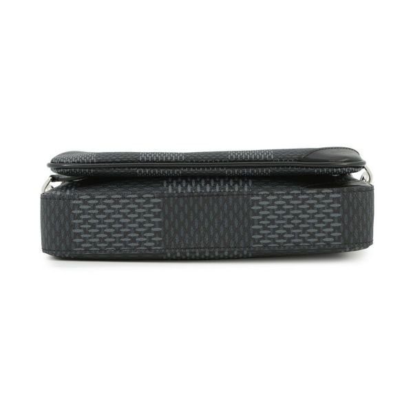 ルイヴィトン ショルダーバッグ ダミエ・グラフィット 3D トリオ・メッセンジャー N50017 LOUIS VUITTON メンズ ブラック 黒