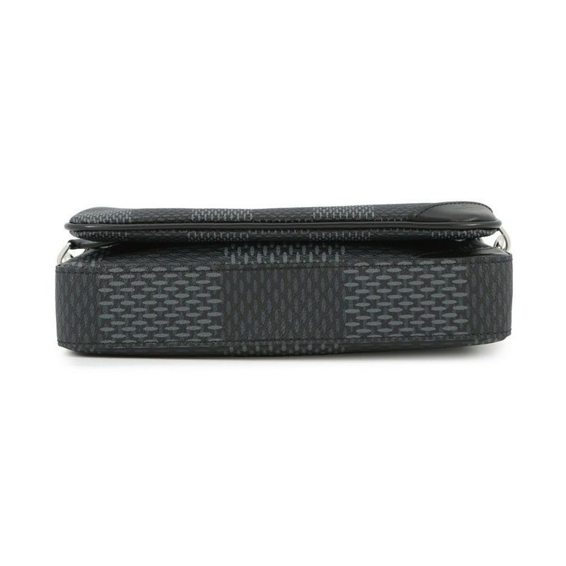 ルイヴィトン ショルダーバッグ ダミエ・グラフィット 3D トリオ・メッセンジャー N50017 LOUIS VUITTON メンズ ブラック 黒