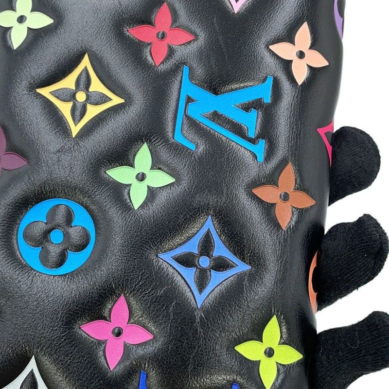 ルイヴィトン 長財布 モノグラム・マルチカラー LV×TM ジッピー・ウォレット クッサン M14096 村上隆コラボ 黒 ブラック