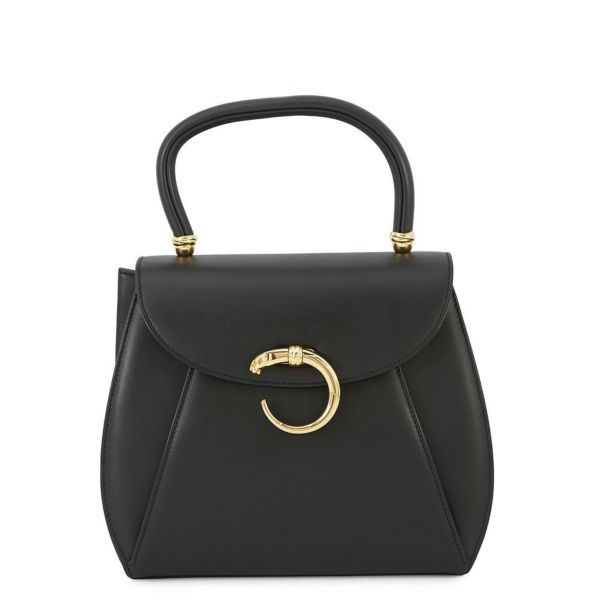 カルティエ ハンドバッグ パンテール レザー L1000121 Cartier 黒