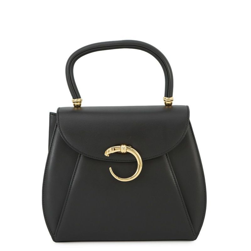 カルティエ ハンドバッグ パンテール レザー L1000121 Cartier 黒