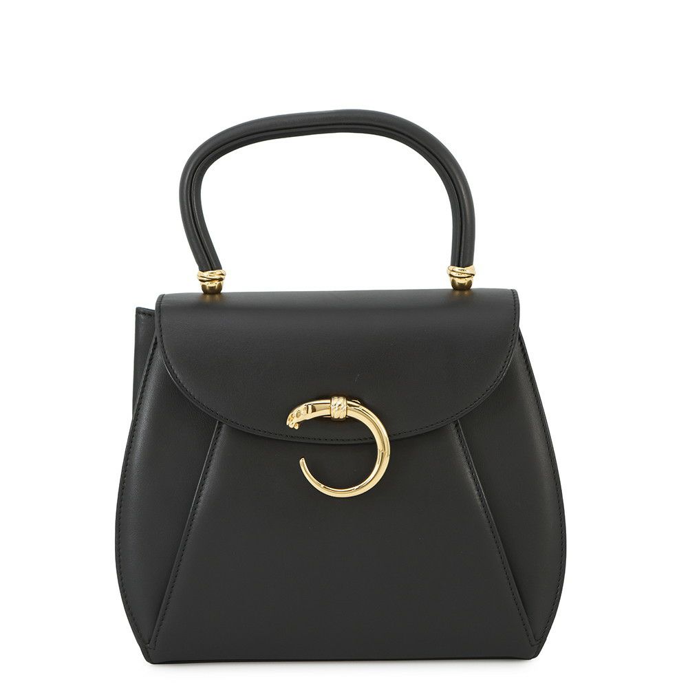 カルティエ ハンドバッグ パンテール レザー L1000121 Cartier 黒