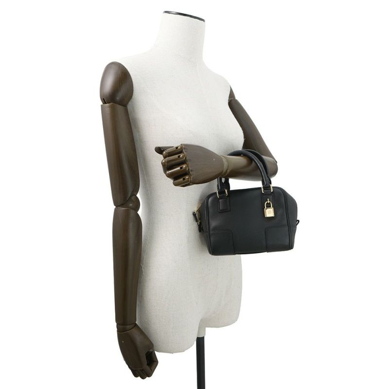 ロエベ ハンドバッグ アマソナ16 スクエア レザー A039N21X01 LOEWE 2way 黒