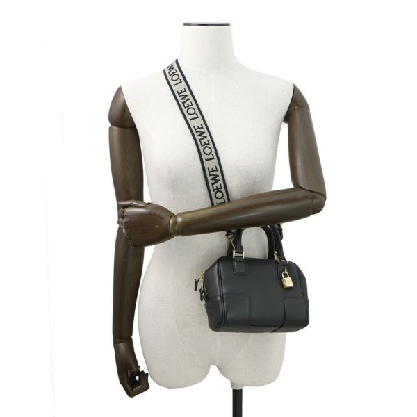 ロエベ ハンドバッグ アマソナ16 スクエア レザー A039N21X01 LOEWE 2way 黒