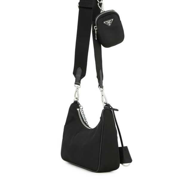 プラダ ショルダーバッグ Re-Edition 2005 Re-Nylon ナイロン 1BH204 PRADA 2wayバッグ 黒