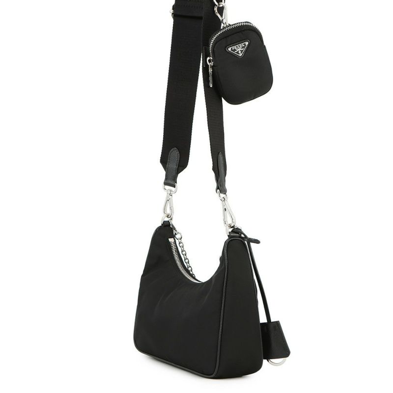 プラダ ショルダーバッグ Re-Edition 2005 Re-Nylon ナイロン 1BH204 PRADA 2wayバッグ 黒